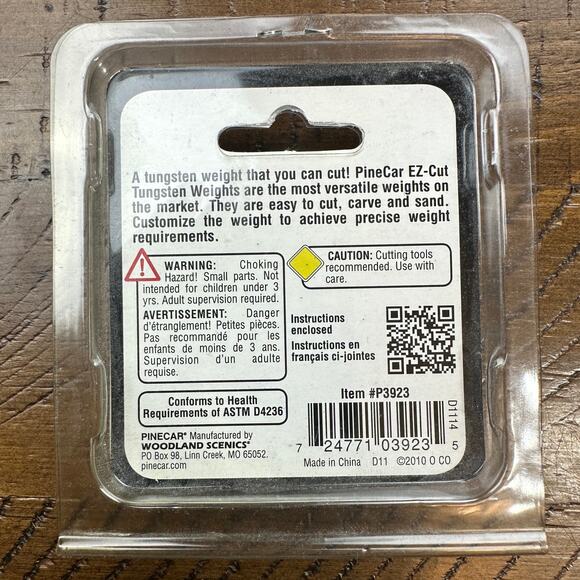 Pinecar EZ-Cut Tungsten Weights P3923 2 oz. Pinewood Derby Cars - Picture 4 of 4